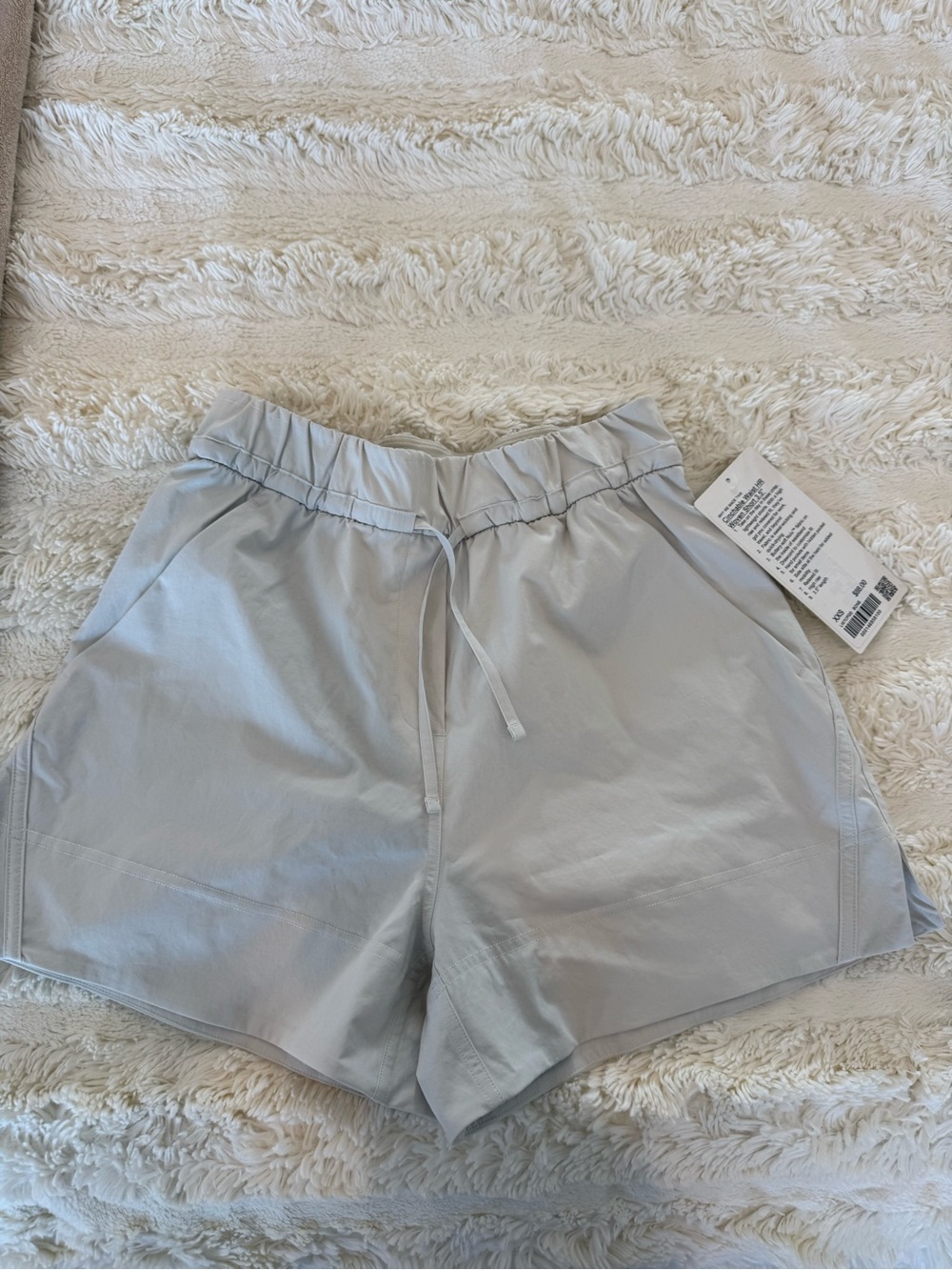 lululemon athletica Light Gray Athletic Drawstring Shorts